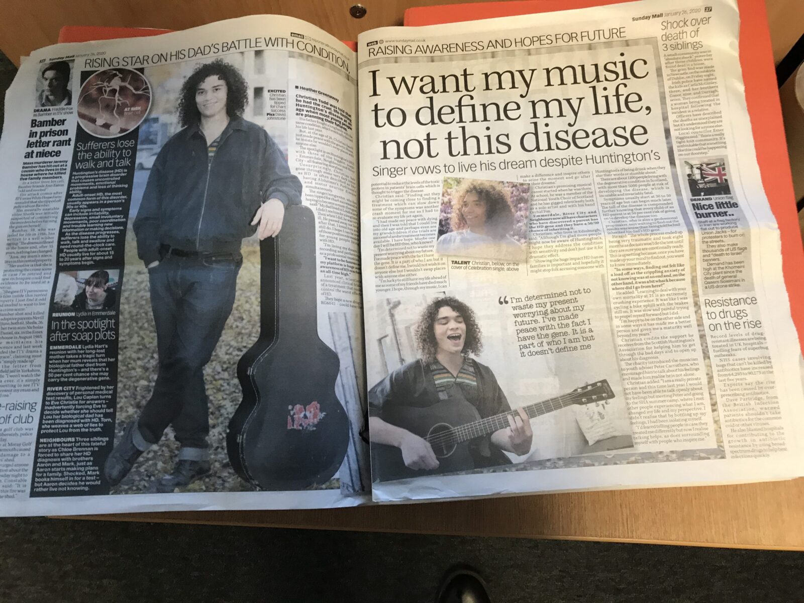 Christian: I hope to be a positive role model for young people