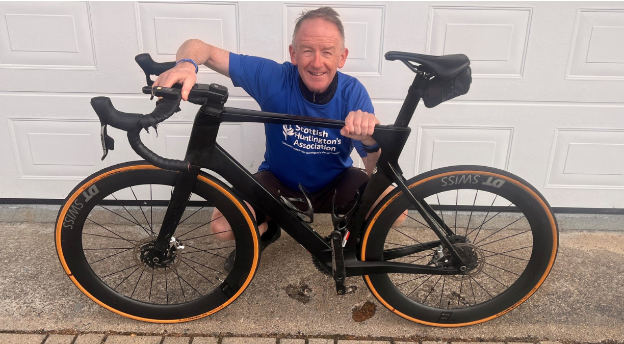 Geoff sets off on 3800 mile ride across America in support of Huntington’s families